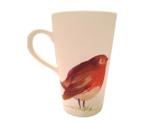 Baby Bird Hand Painted Cafe Latte Mug